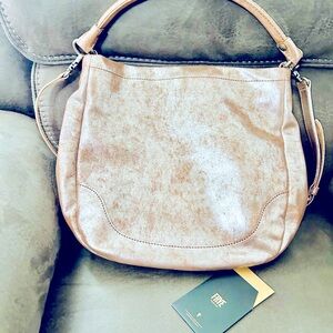 FRYE new metallic hobo purse
